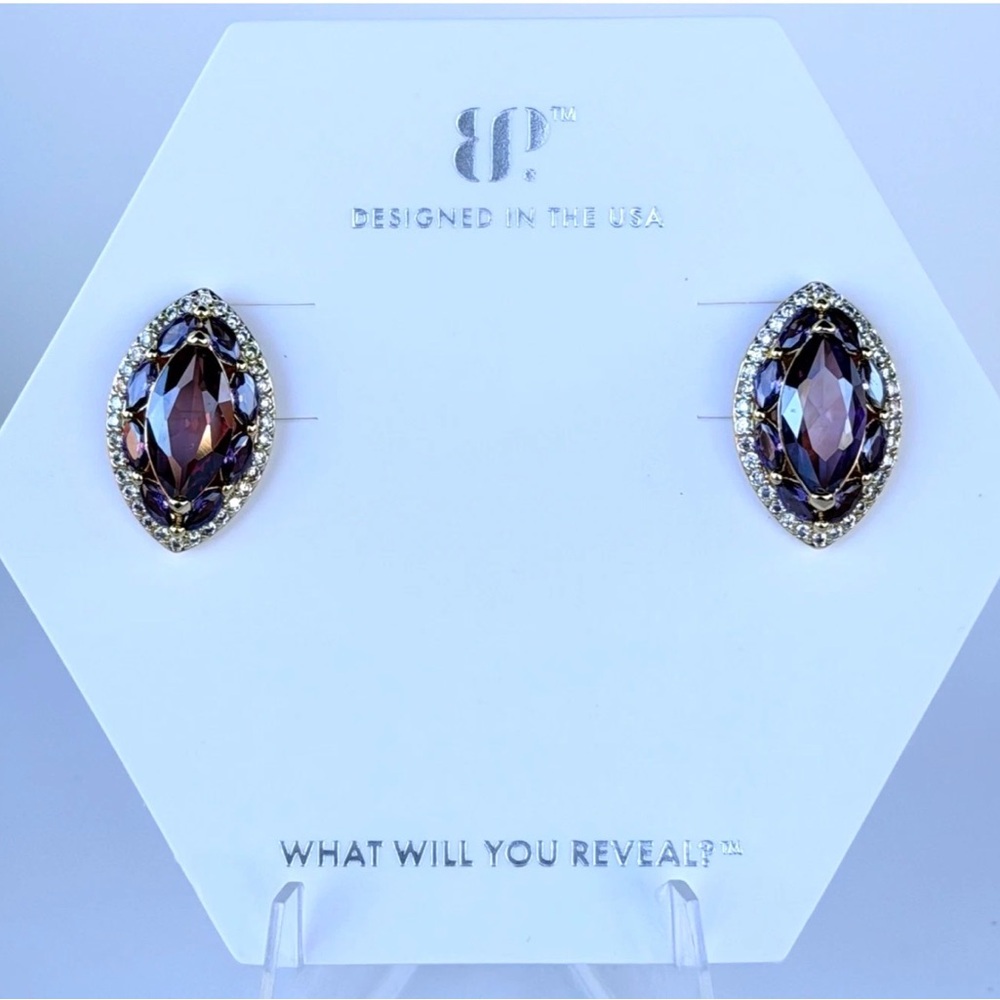 February Amethyst Stud Earrings